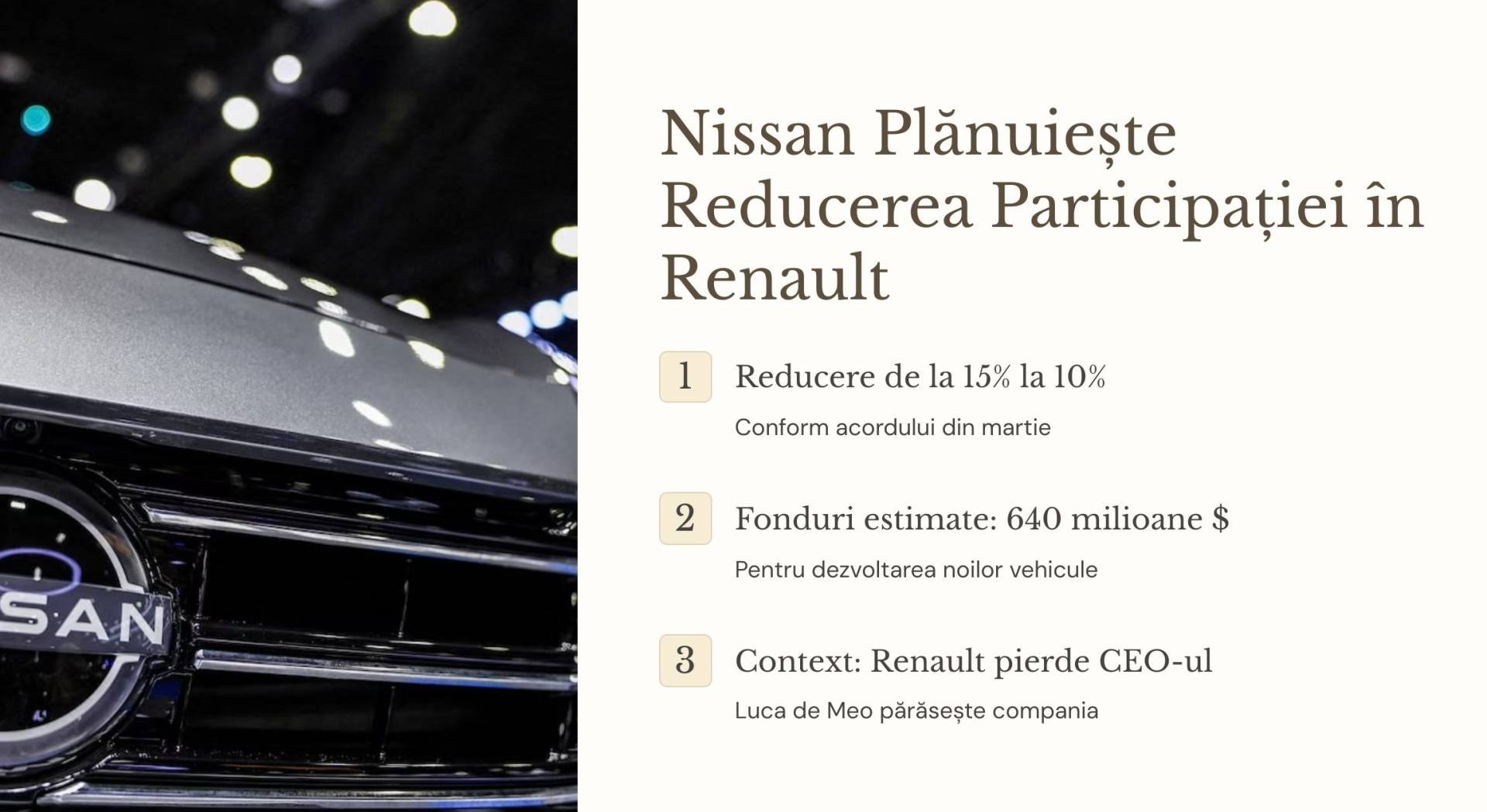 Nissan reduce participația în Renault: o abordare strategică pentru viitor